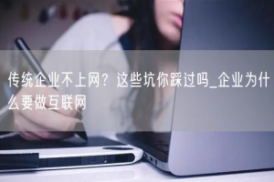 传统企业不上网？这些坑你踩过吗_企业为什么要做互联网